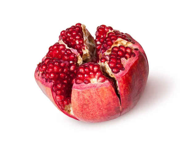 Broken Bright Ripe Delicious Juicy Pomegranate — Stock Photo, Image
