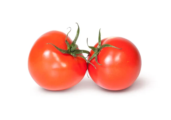 Twee rode rijpe tomaten — Stockfoto