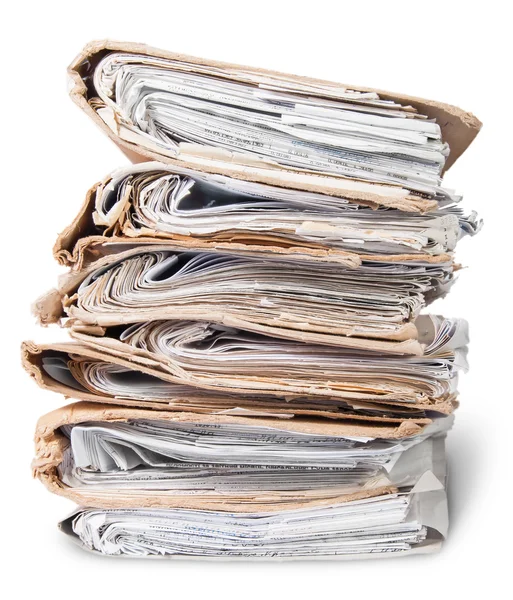 Old Files Arranged In Chaotic Stack — Stock Photo, Image