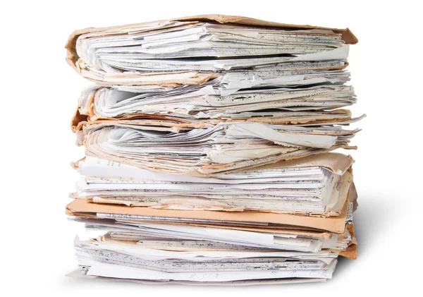 Old Files Stacking Up In A Messy Order — Stock Photo, Image