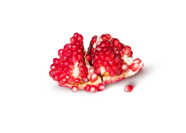 Single Of Ripe Juicy Pomegranate With Berries — Stock Photo, Image