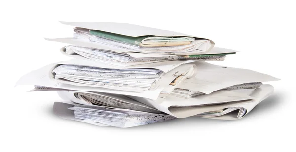 Pile of files in chaotic order rotated — Stock Photo, Image