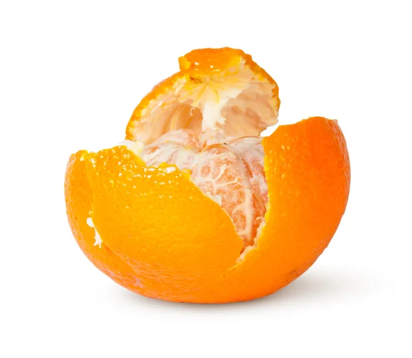 Vor teilweise gereinigter Mandarine — Stockfoto