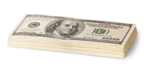 Yüz dolar faturaları yığını döndürülmüş