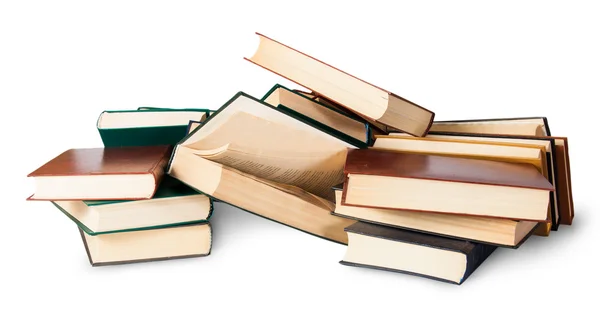 Piled on a bunch of old books — Stock Photo, Image