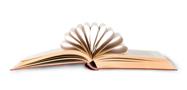 Open book with folded pages — Stock Photo, Image