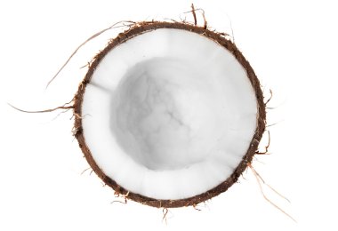 Half of coconut top view clipart