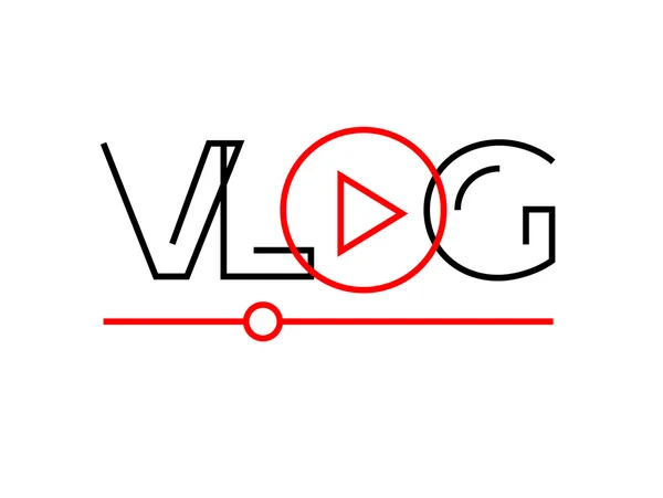 Vlog of video vectorillustratie — Stockvector