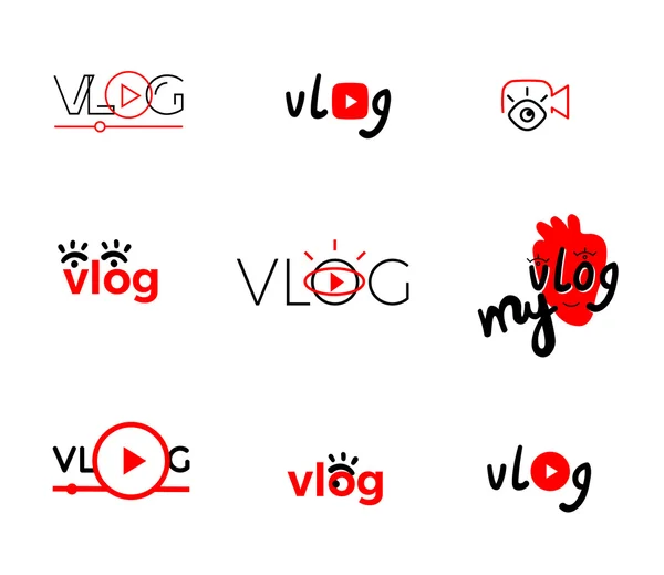 Vlog or video vector illustration — Stock Vector