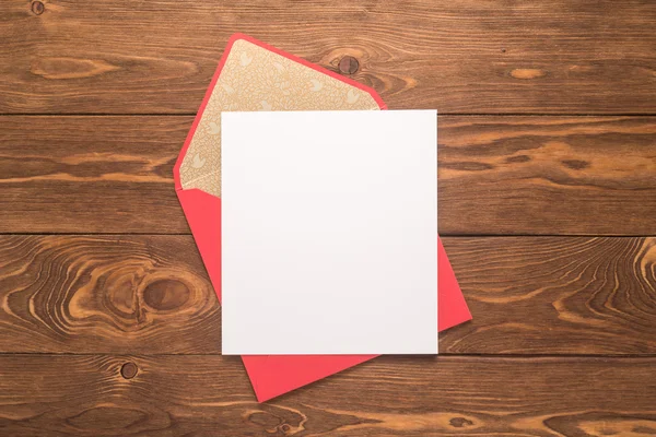 Blank paper and envelope — Stock Photo, Image