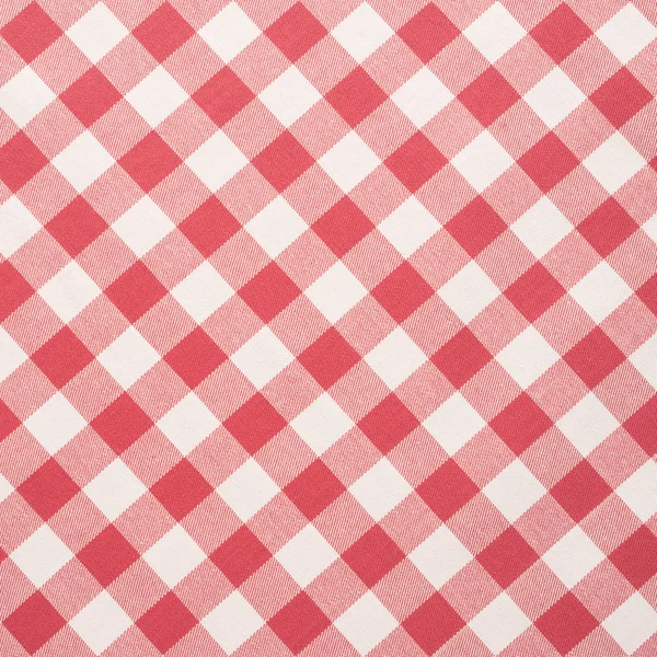 Red and white tablecloth