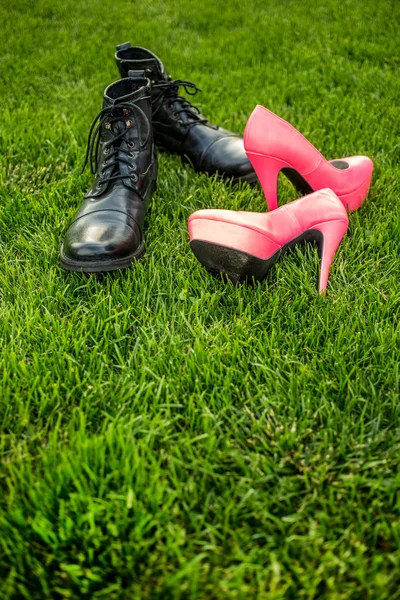 Shoes of a man and a woman — Stock Photo, Image