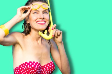 Şnorkel ile plaj tatil Beach kadın 