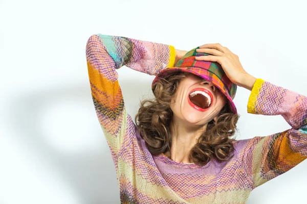 Deli mutlu kadın — Stok fotoğraf