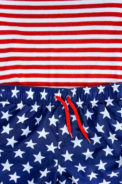 USA flag on clothes background — Stock Photo, Image