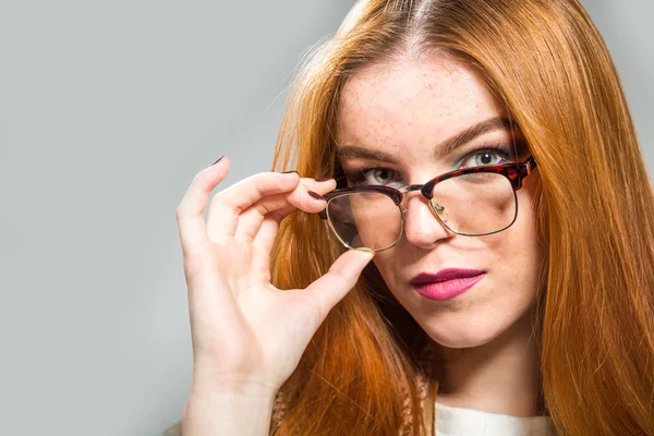 Mujer en gafas — Foto de Stock