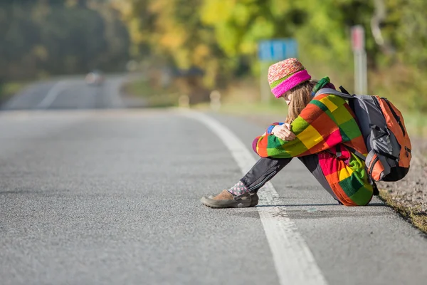 Young traveler tired — Stock Photo, Image