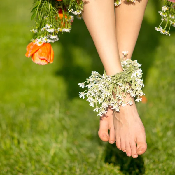 Beautiful female legs — Stock Photo, Image