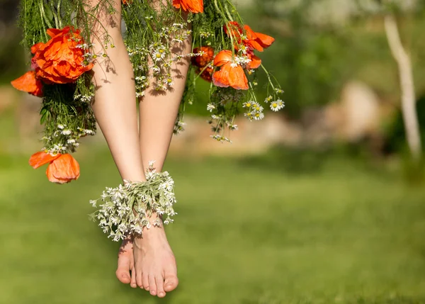 Krásné ženské nohy — Stock fotografie