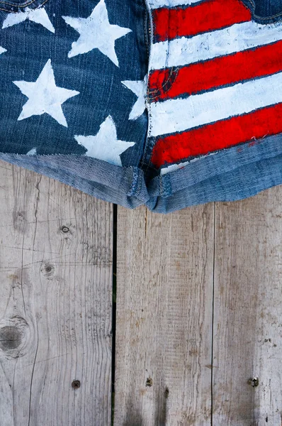 American flag shorts background — Stock Photo, Image