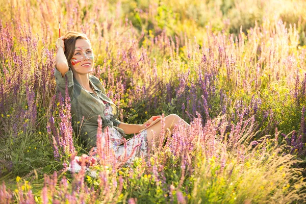 Romantickou krásu žena — Stock fotografie