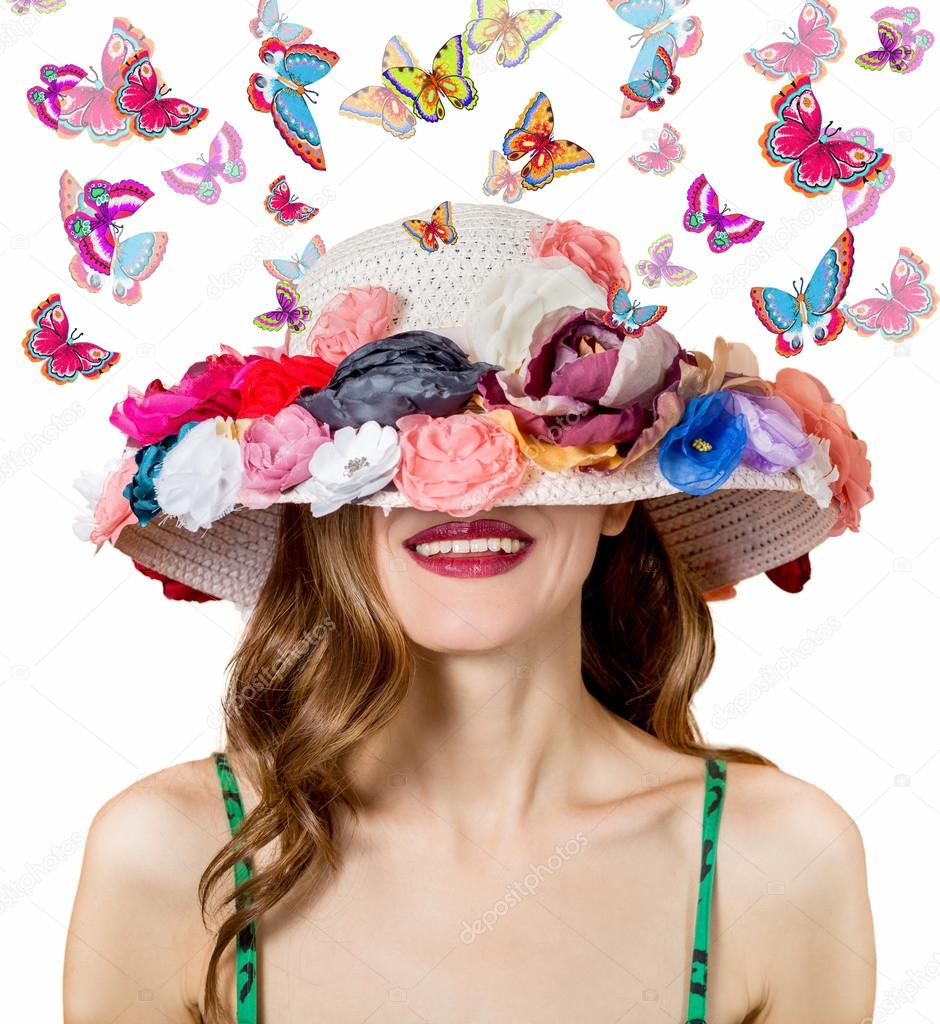 Fashion girl wearing hat