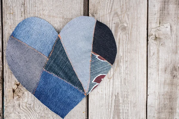 Coeur en denim — Photo