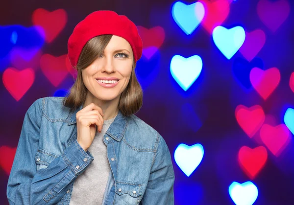 Valentine dag vrouw — Stockfoto