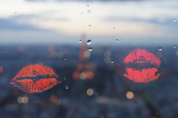 Belles lèvres rouges — Photo