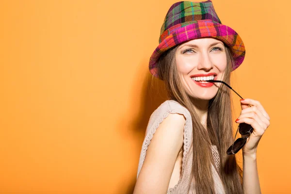 Summer hipster woman — Stock Photo, Image