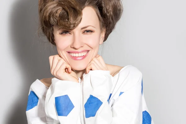 Messy hairstyle woman — Stock Photo, Image