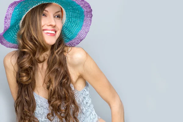 Summer hat woman — Stock Photo, Image