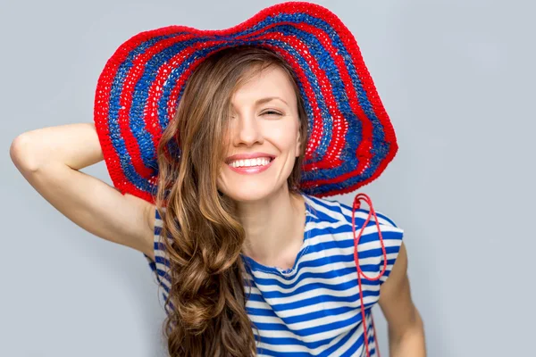 Summer hat woman — Stock Photo, Image