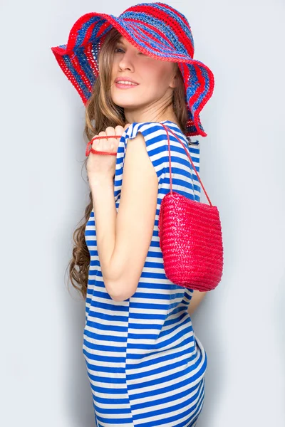 Summer hat woman — Stock Photo, Image