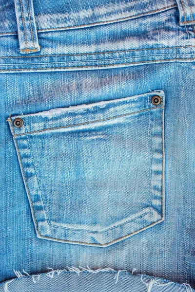 Blaue Jeanstasche — Stockfoto