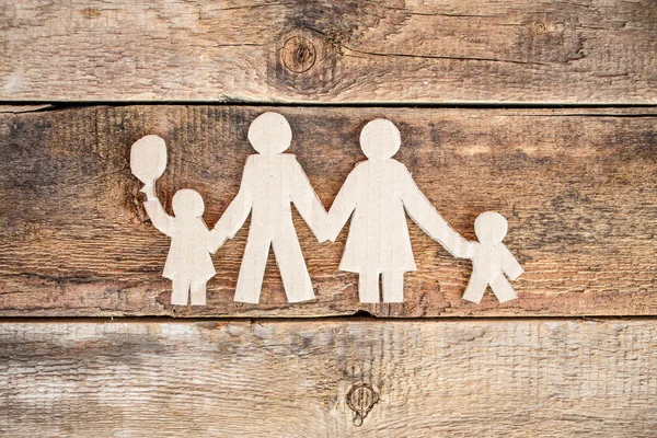 Happy paper family — Stock Photo, Image