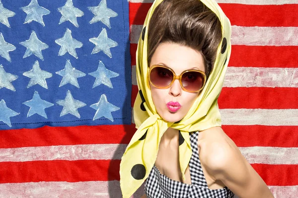 American fashion woman — Stock Photo, Image