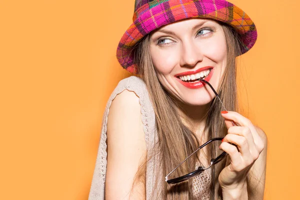 Retrato de mulher feliz — Fotografia de Stock