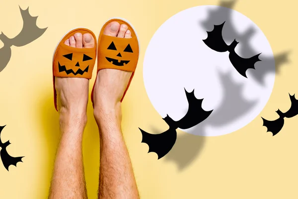 Feliz banner de cartaz de festa de Halloween — Fotografia de Stock