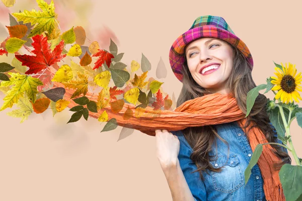 Autunno bellezza donna — Foto Stock