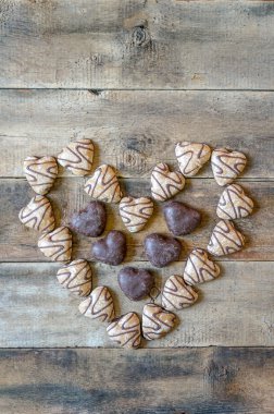 Sevgililer günü arka plan kek yürekleri