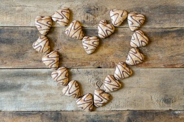 Sevgililer günü arka plan kek yürekleri