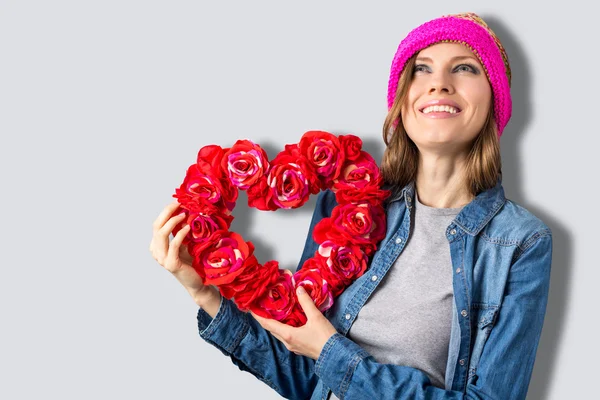 Beautiful valentines day woman — Stock Photo, Image