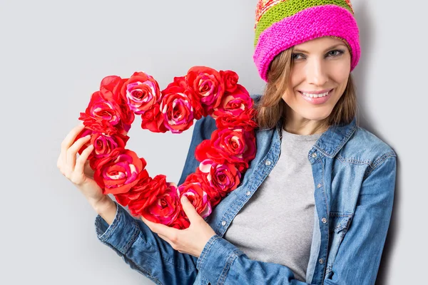 Beautiful valentines day woman — Stock Photo, Image