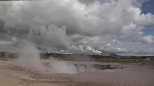 Centrala electrică geotermală — Videoclip de stoc