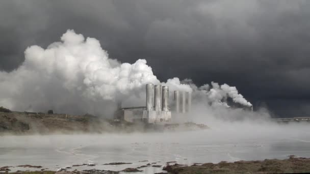 Geothermal Power Plant — Stock Video