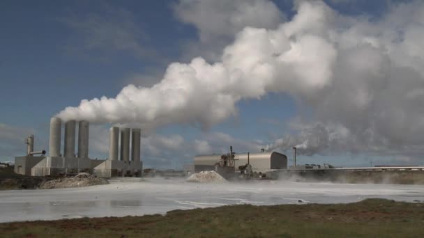 Geothermal Power Plant — Stock Video