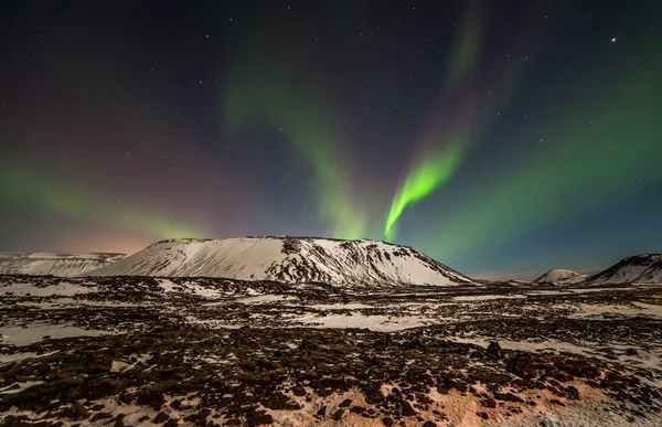 Kuzey ışıkları aurora — Stok fotoğraf