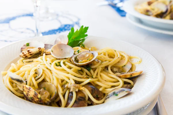 Spaghetti met vongole — Stockfoto