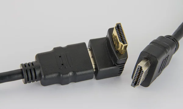 90-270 derece konektörler ile HDMI kabloları — Stok fotoğraf